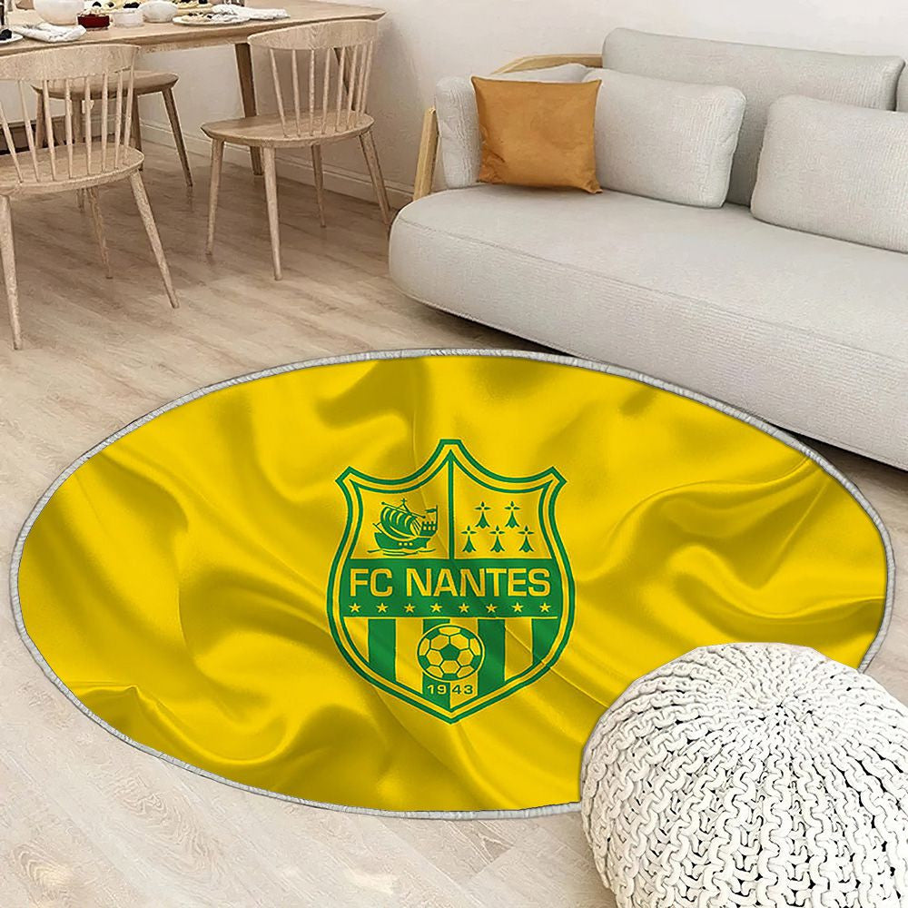 Fc Nantes Tapis Sol - Tapis De Salon, Nantes Soie Jaune Tapis Art, Tapis pour la décoration de la maison