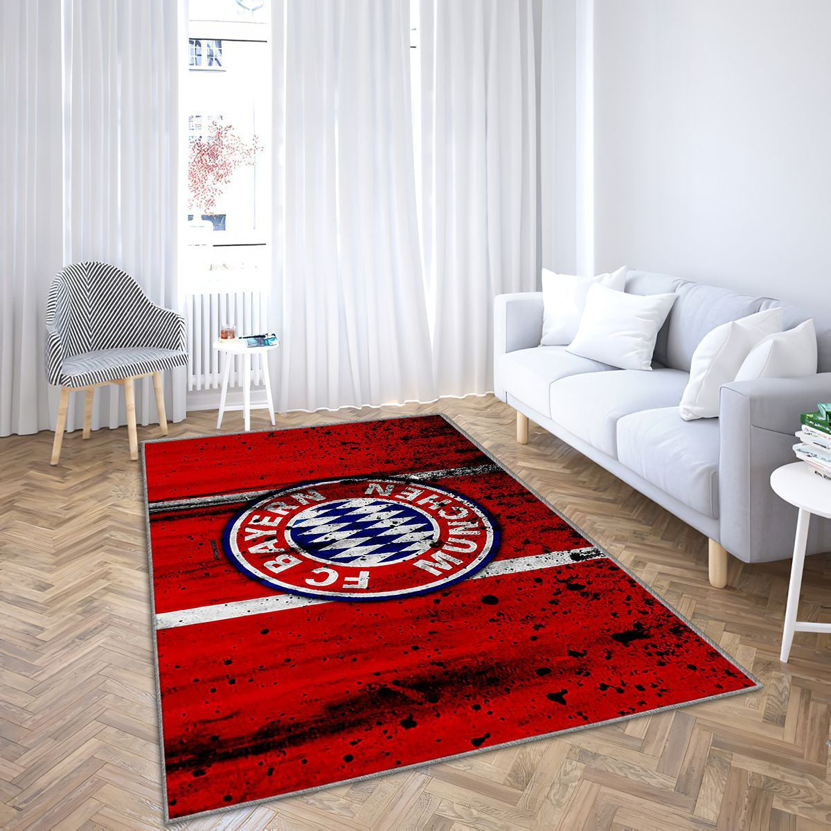 Logo Fc Bayern MunichAllemagne Bayern Munich Tapis Sol - Tapis De Salon, Club De Football Bayern Munich Fc Tapis Art, Tapis pour la décoration de la maison