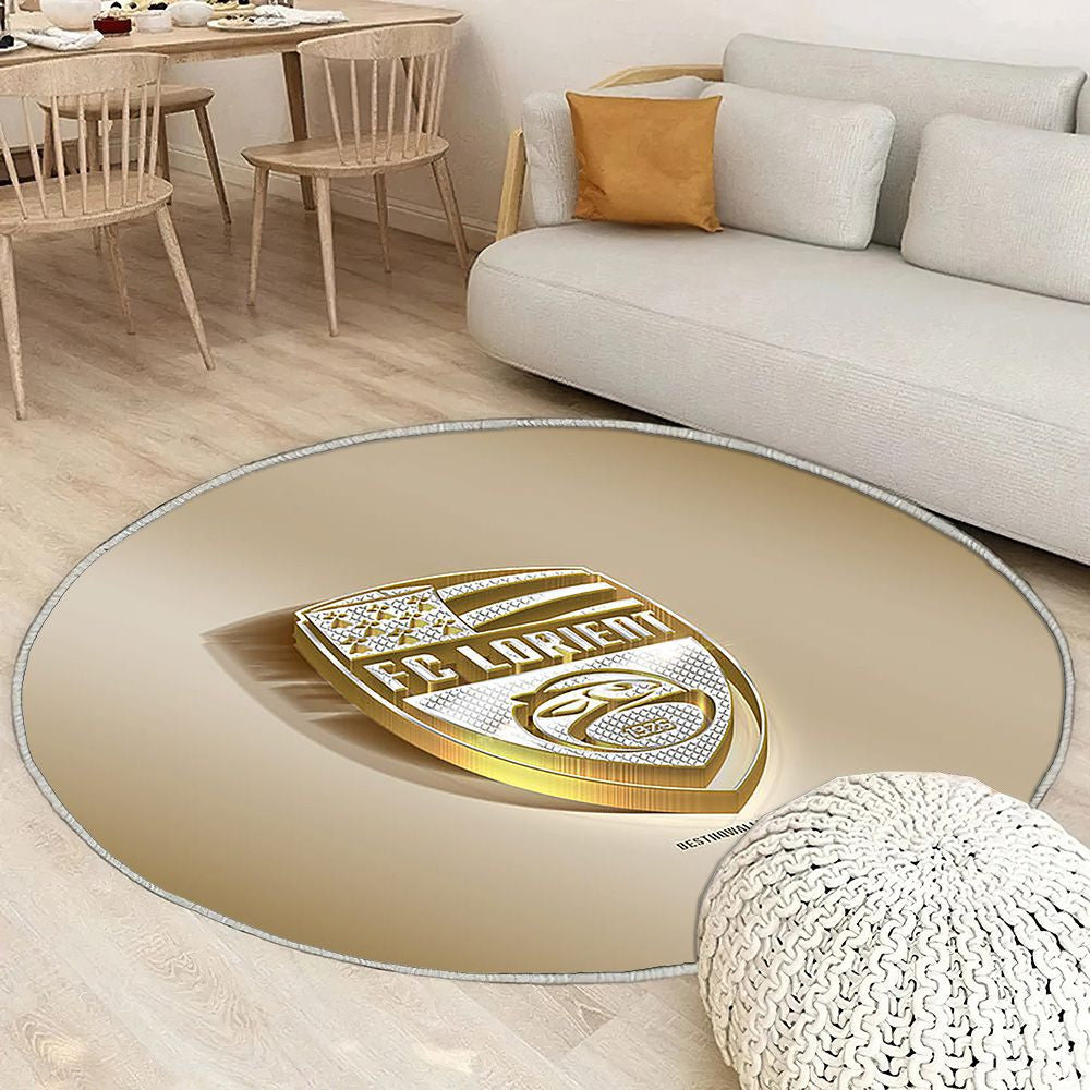 Fc Lorient Tapis Sol - Tapis De Salon, Golden Silverlorient France Tapis Art, Tapis pour la décoration de la maison