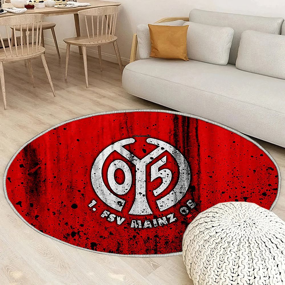 Fc Mayence 05 LogoAllemagne Mayence 05 Tapis Sol - Tapis De Salon, Football Club Mayence 05 Fc Tapis Art, Tapis pour la décoration de la maison
