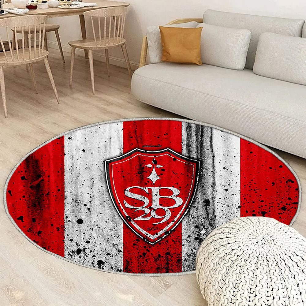 Fc Brestois Logoasnl Francesoccer Tapis Sol - Tapis De Salon, Tapis Art, Tapis pour la décoration de la maison