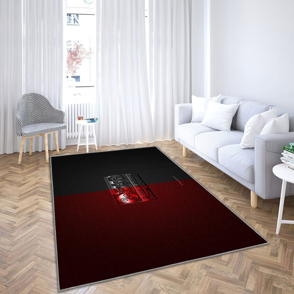 En Avant De Guingamp Tapis Sol - Tapis De Salon, Ligue 2 Rouge-Noirrouge-Noir Fibre De Carbone Tapis Art, Tapis pour la décoration de la maison