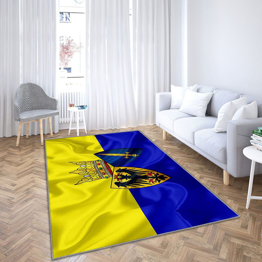 Drapeau de la ville d'Essengerman Rhénanie du Nord-Westphalie Tapis Sol - Tapis De Salon, Allemagne Symboles Tapis Art, Tapis pour la décoration de la maison