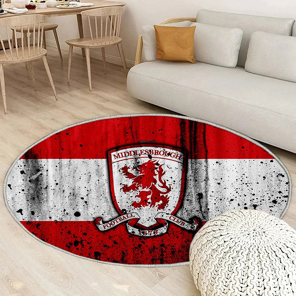 Fc Middlesbrough Tapis Sol - Tapis De Salon, Championnat EFL Art Soccer Tapis Art, Tapis pour la décoration de la maison