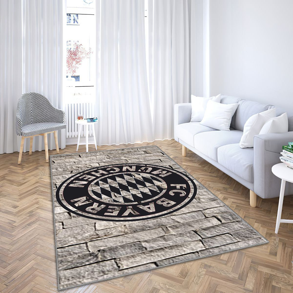 Fc Bayern Muenchen Tapis Sol - Tapis De Salon, Football Allemagne Muenchen Tapis Art, Tapis pour la décoration de la maison