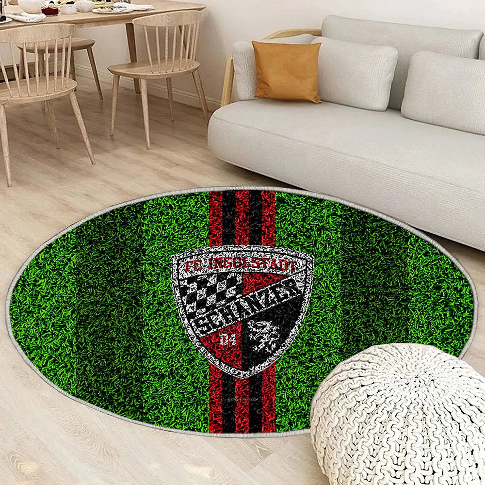 Fc Ingolstadt 04 Club De Football Allemand Rouge Noir Tapis Sol - Tapis De Salon, Bavière Allemagne Tapis Art, Tapis pour la décoration de la maison