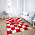 Logo Stade Brestois 29 Tapis Sol - Tapis De Salon, Drapeau Rouge Blanc Footballbrest Français Tapis Art, Tapis pour la décoration de la maison