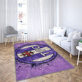 Toulouse Fc Géométrique Artpurple Tapis Sol - Tapis De Salon, Fond Violet Toulouse Tapis Art, Tapis pour la décoration de la maison