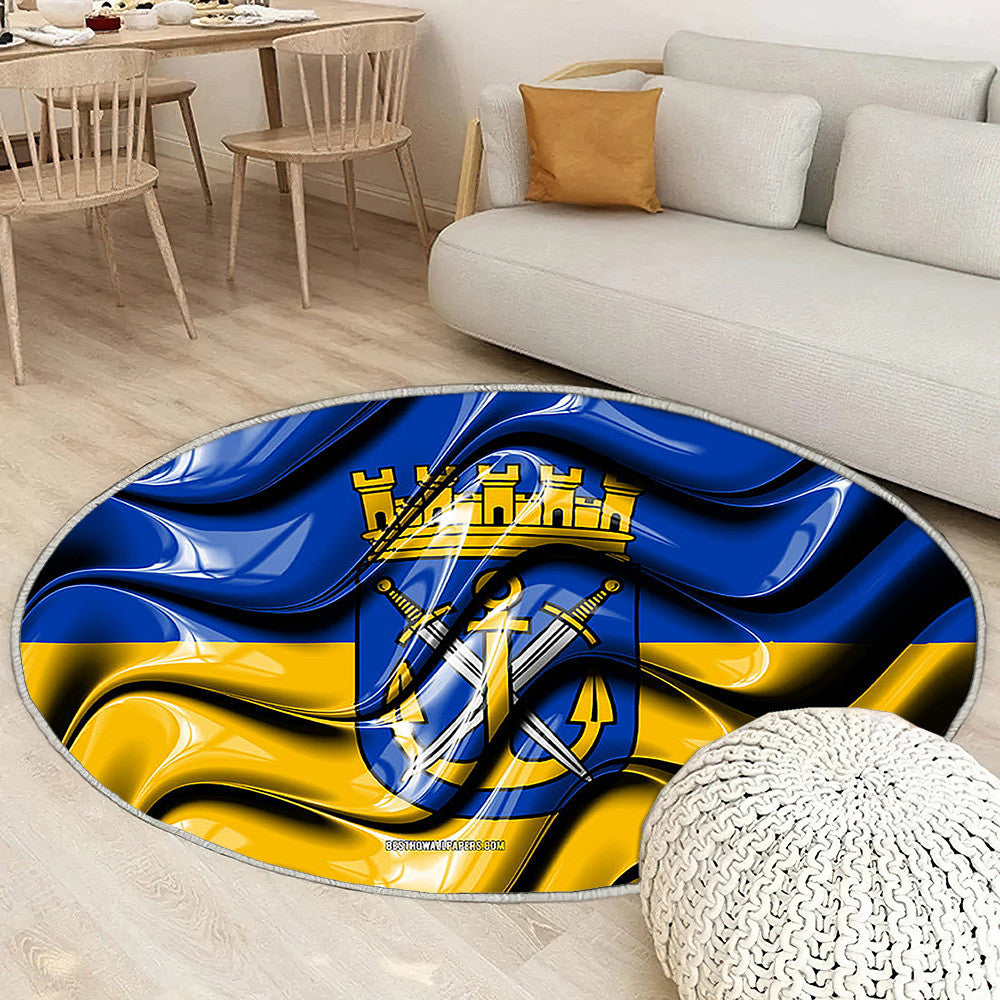 Solingen Drapeau Villes D'Allemagne Tapis Sol - Tapis De Salon, Solingen Solingen Villes Allemandes Tapis Art, Tapis pour la décoration de la maison