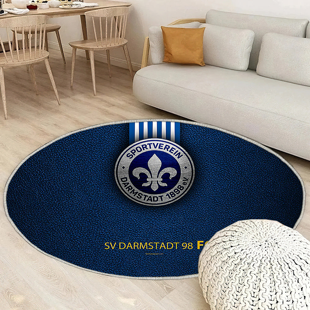 Sv Darmstadt 98 Fc Cuir Texturedarmstadt Allemagne Tapis Sol - Tapis De Salon, Deuxième Division Tapis Art, Tapis pour la décoration de la maison