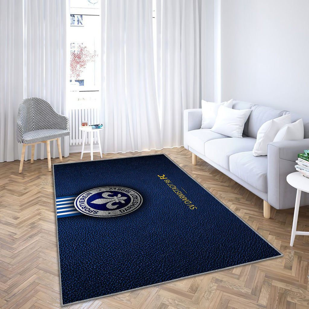 Sv Darmstadt 98 Fc Cuir Texturedarmstadt Allemagne Tapis Sol - Tapis De Salon, Deuxième Division Tapis Art, Tapis pour la décoration de la maison
