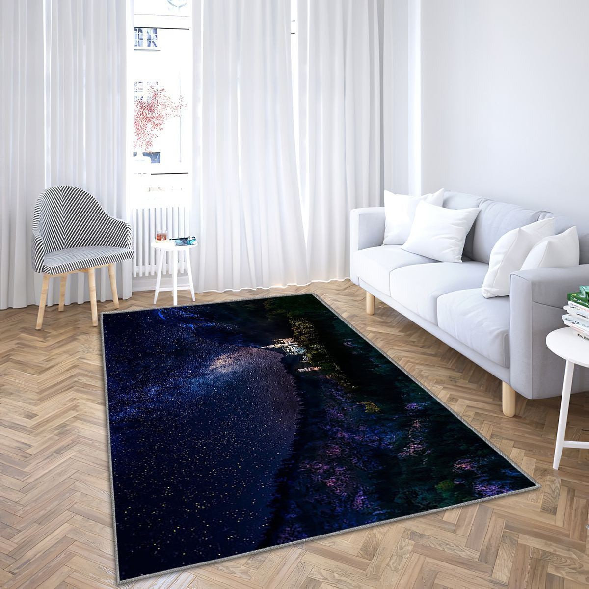 Allemagne Tapis Sol - Tapis De Salon, paysages nocturnes Tapis Art, Tapis pour la décoration de la maison
