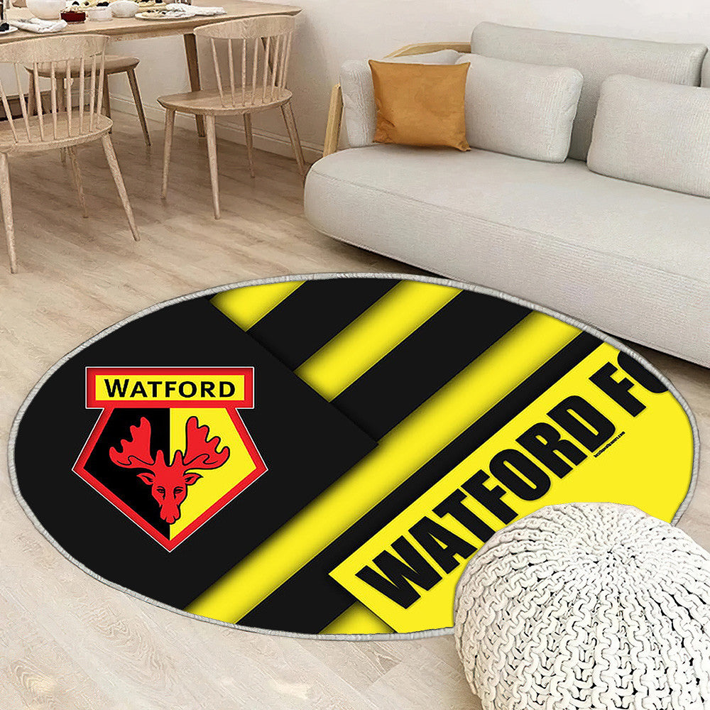 Watford Fc Tapis Sol - Tapis De Salon, Yellow Black Ion Football Watford Tapis Art, Tapis pour la décoration de la maison