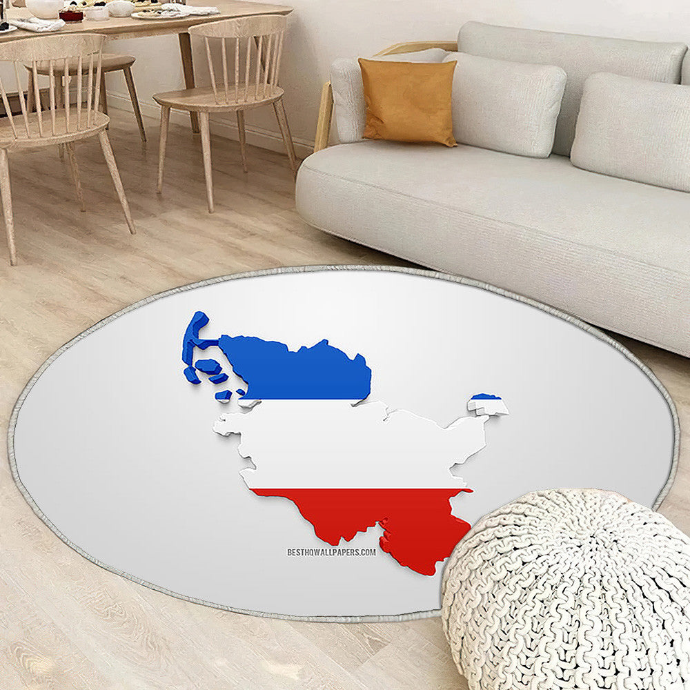 Silhouette de carte du Schleswig-Holstein Tapis Sol - Tapis De Salon, Allemagne Drapeau 3D du Schleswig-Holstein Allemagne Tapis Art, Tapis pour la décoration de la maison