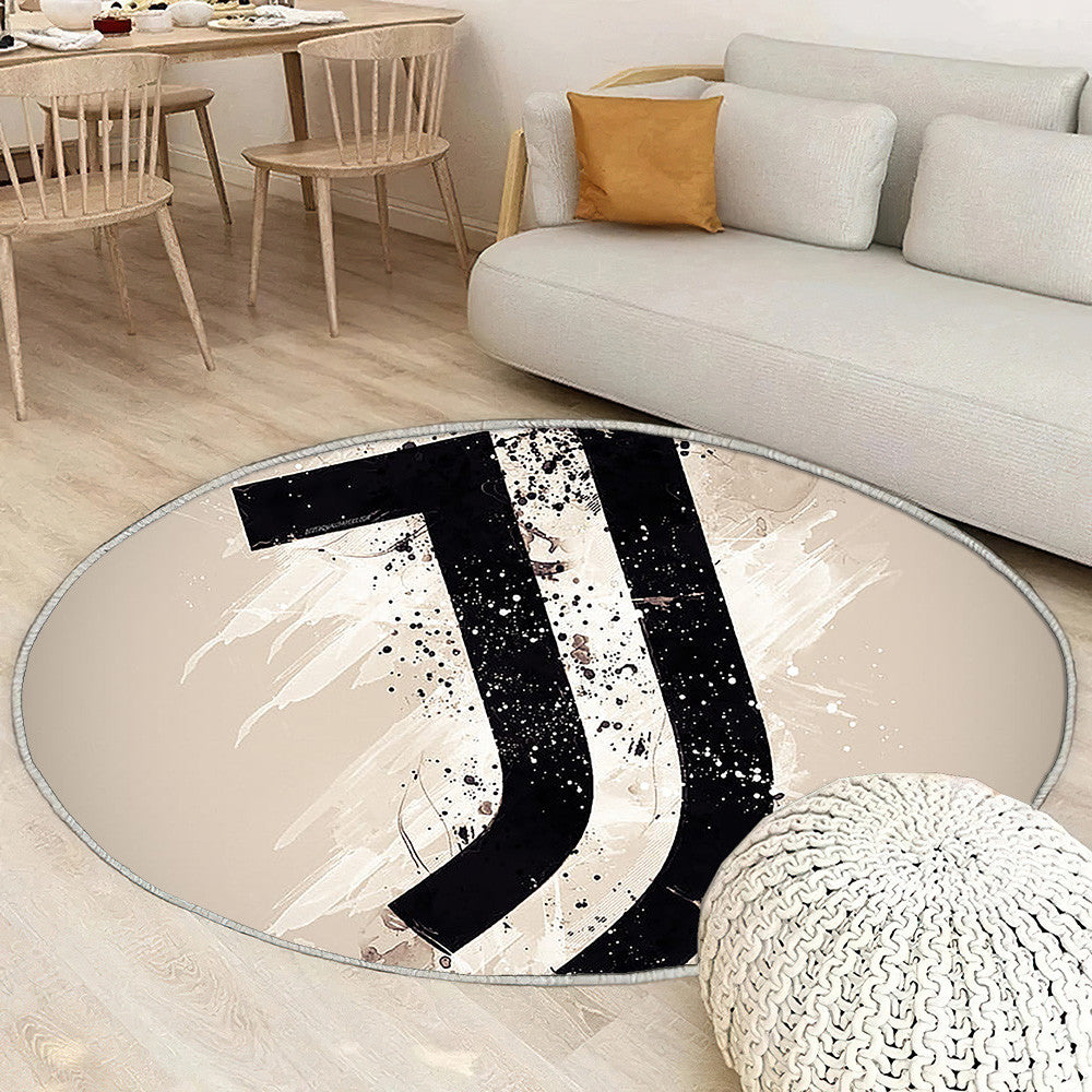 Juventus Fc Paint Art Tapis Sol - Tapis De Salon, équipe italienne de football Serie A nouveau Tapis Art, Tapis pour la décoration de la maison