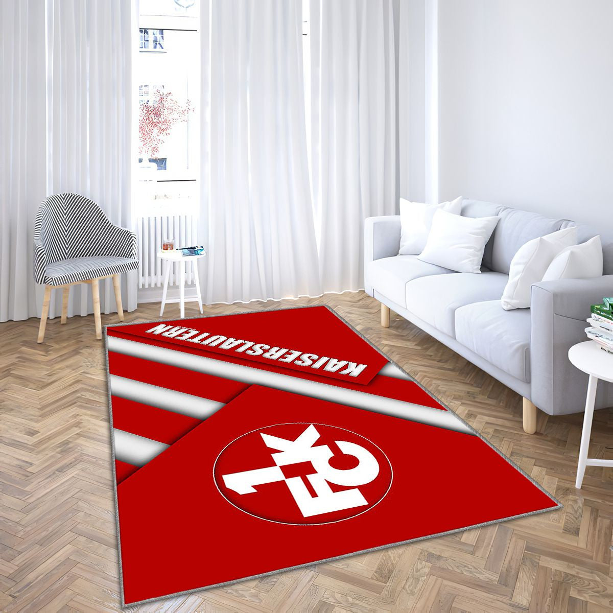 Kaiserslautern Fcred White Ion Kaiserslautern Tapis Sol - Tapis De Salon, Bundesliga 2 Tapis Art, Tapis pour la décoration de la maison