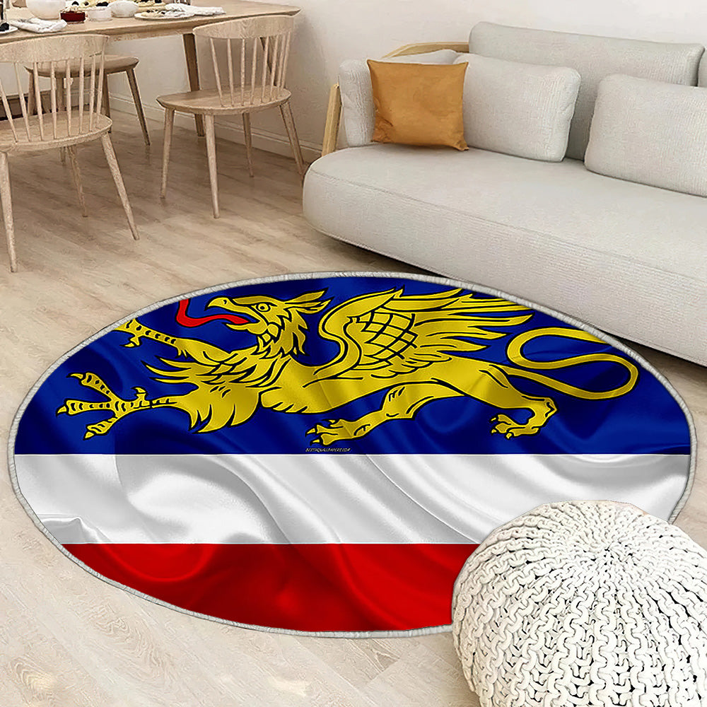 Drapeau de la ville allemande de Rostock Tapis Sol - Tapis De Salon, symboles de Rostock Tapis Art, Tapis pour la décoration de la maison