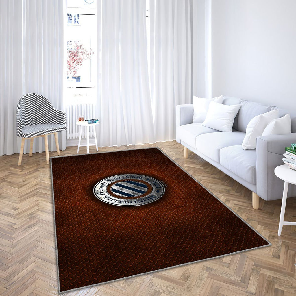 Hsc Montpellier Tapis Sol - Tapis De Salon, France Ligue 1 Tapis Art, Tapis pour la décoration de la maison