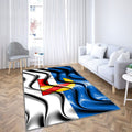 Pforzheim Drapeau Villes D'Allemagne Tapis Sol - Tapis De Salon, Pforzheim Pforzheim Villes Allemandes Tapis Art, Tapis pour la décoration de la maison