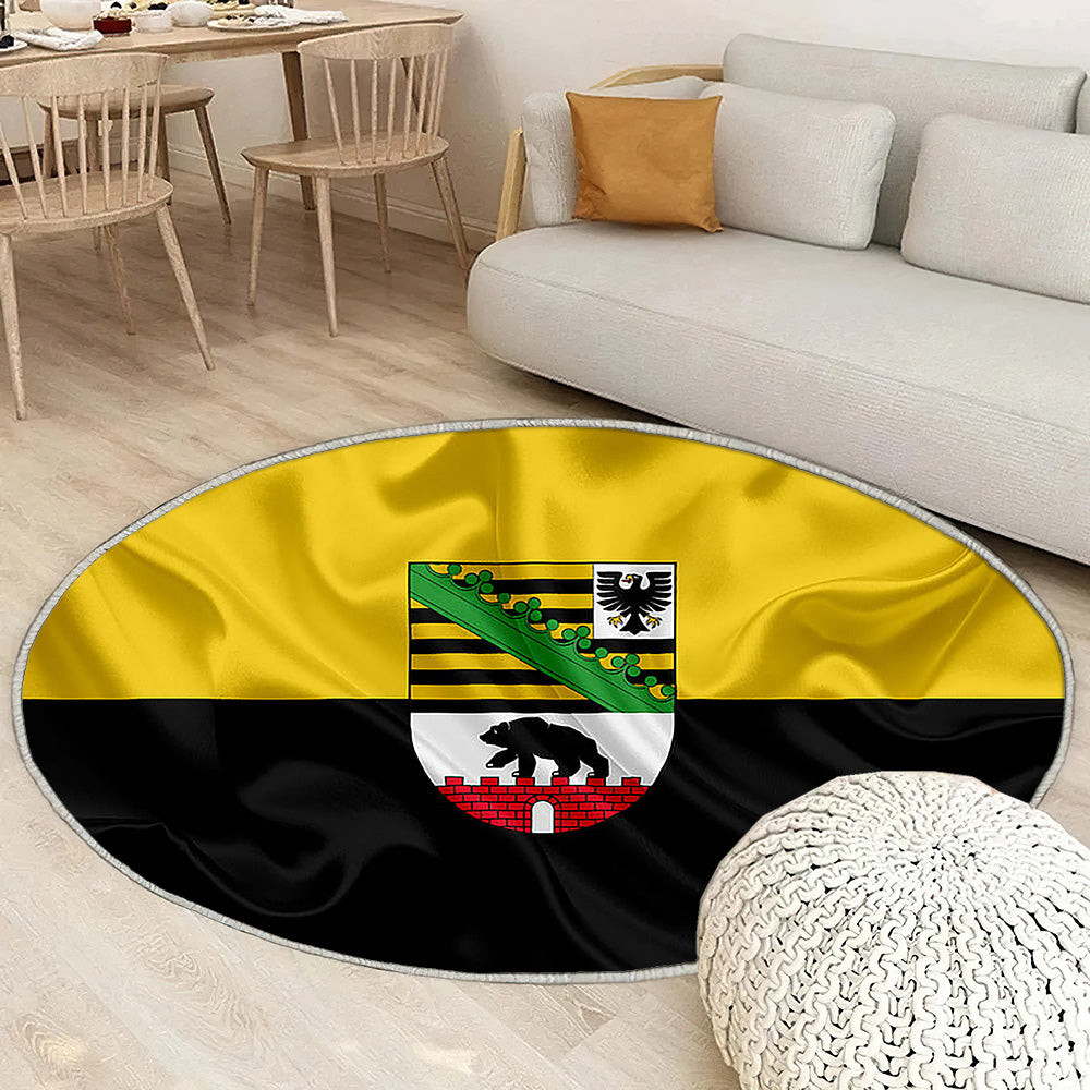 Drapeau de la Saxe Anhalt Tapis Sol - Tapis De Salon, terres allemandes Saxe Anhalt Allemagne Tapis Art, Tapis pour la décoration de la maison