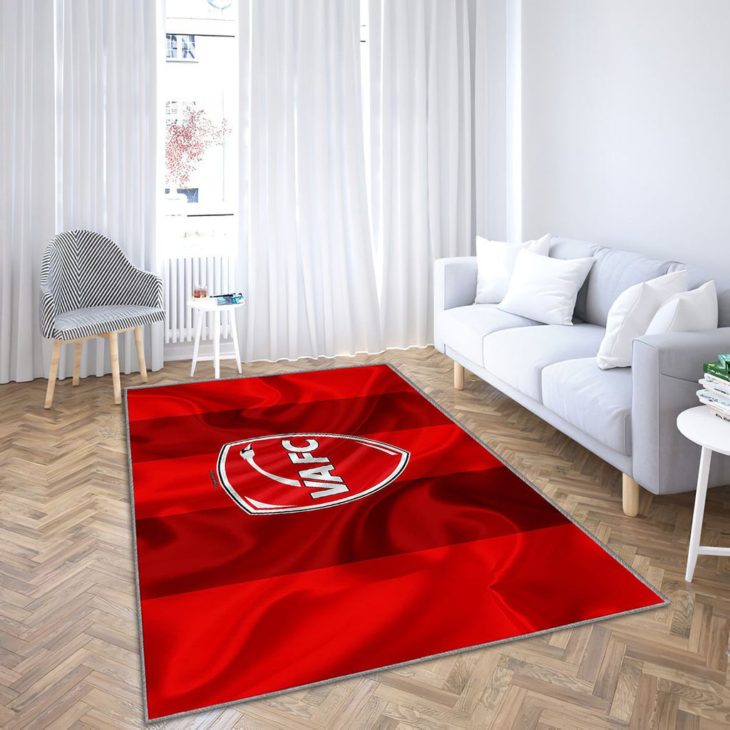 Valenciennes Fc Tapis Sol - Tapis De Salon, Drapeau Soie Rouge Football Français Tapis Art, Tapis pour la décoration de la maison