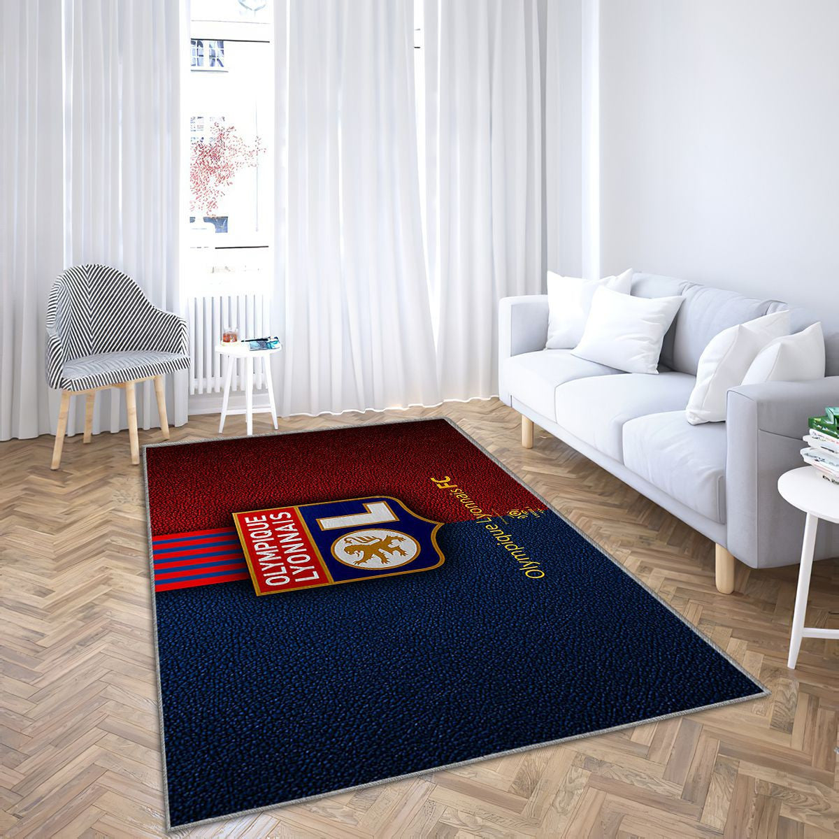 Olympique Lyonnais Fc Football Français Clubol Tapis Sol - Tapis De Salon, France Tapis Art, Tapis pour la décoration de la maison