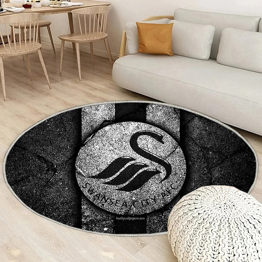 Swansea Fc Tapis Sol - Tapis De Salon, Club de football de championnat EFL Tapis Art, Tapis pour la décoration de la maison