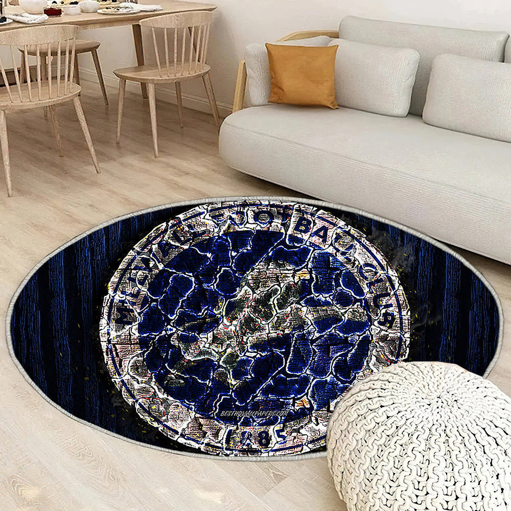 Millwall Tapis Sol - Tapis De Salon, Championnat du Club de Football Anglais en Bois Bleu Tapis Art, Tapis pour la décoration de la maison