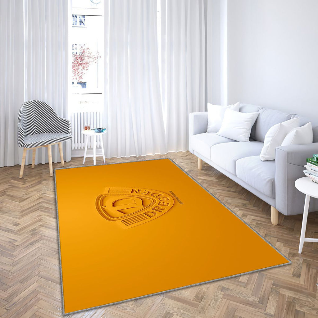 Sg Dynamo Dresden Tapis Sol - Tapis De Salon, Club de Football Allemand 3D Jaune Tapis Art, Tapis pour la décoration de la maison