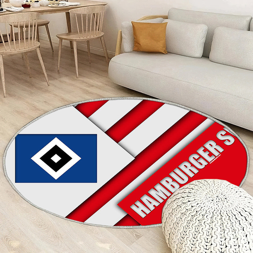 Hamburger Sv Red White Ion Tapis Sol - Tapis De Salon, Hsvgerman Football Club Tapis Art, Tapis pour la décoration de la maison