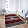 Rb Leipzig Logored-White Mesh Rb Leipzig Tapis Sol - Tapis De Salon, Leipzig Allemagne Tapis Art, Tapis pour la décoration de la maison
