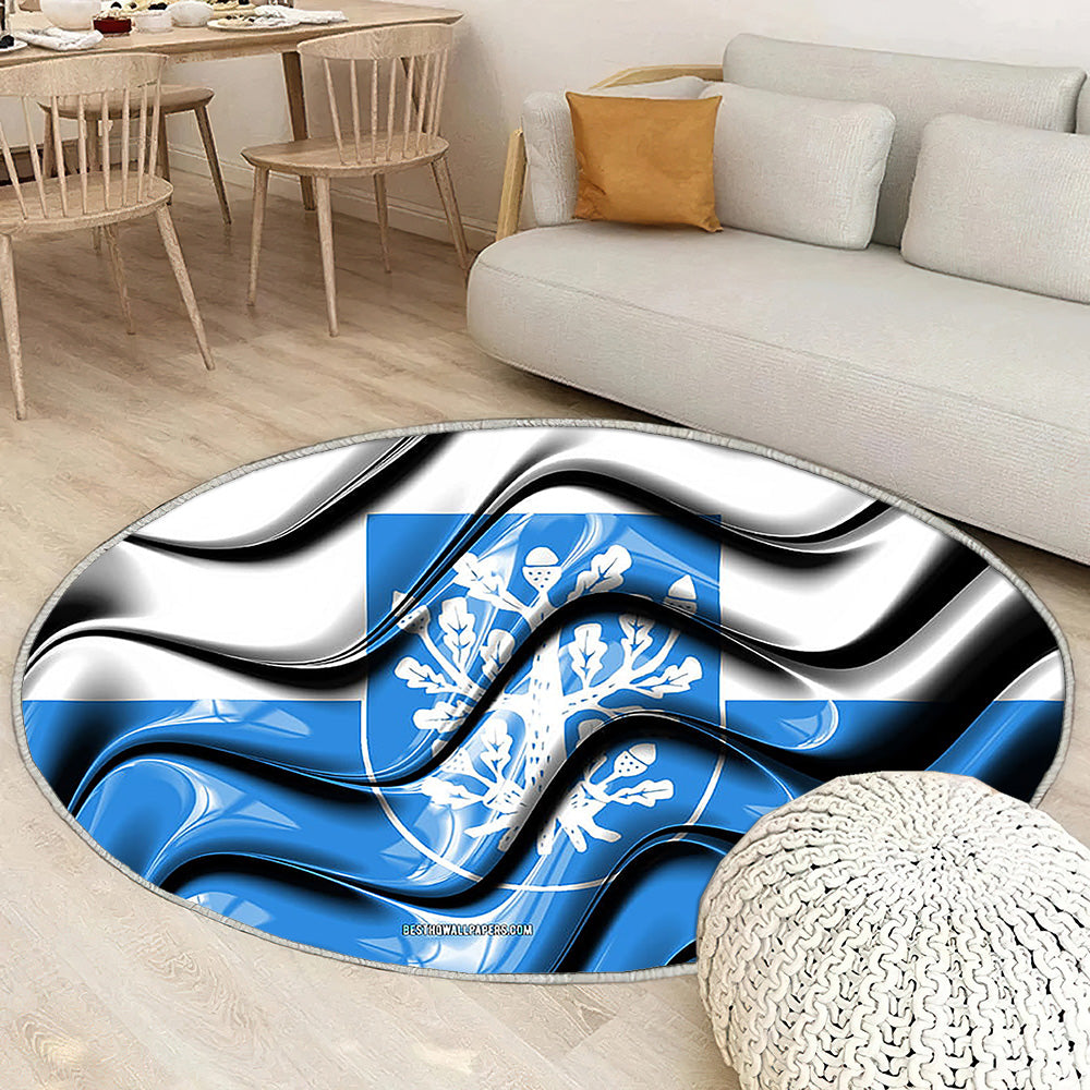 Offenbach Am Main Drapeau Villes D'Allemagne Tapis Sol - Tapis De Salon, Offenbach Am Main Offenbach Am Main Villes Allemandes Tapis Art, Tapis pour la décoration de la maison