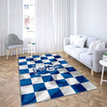 Grenoble Foot 38 Drapeau Bleu Blanc Football Français Tapis Sol - Tapis De Salon, Neuf Tapis Art, Tapis pour la décoration de la maison
