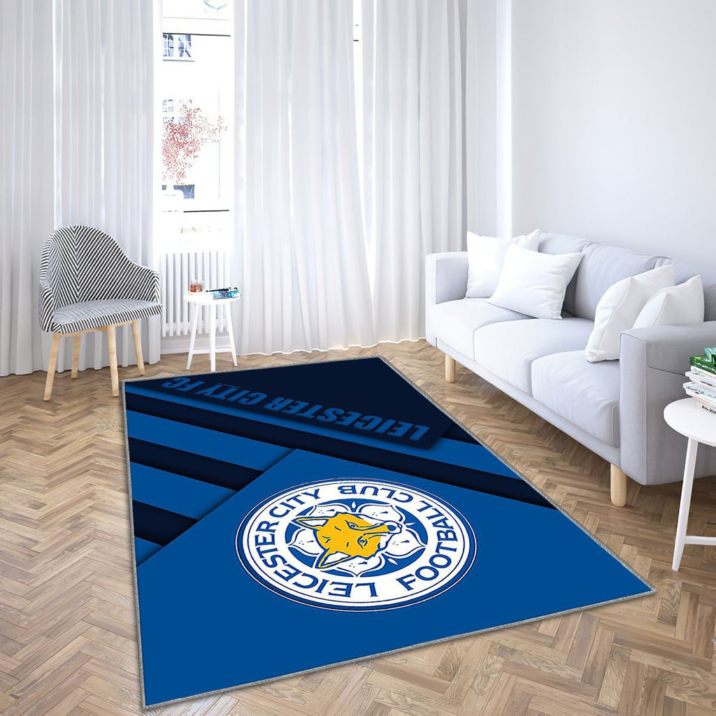 Leicester City Fc Tapis Sol - Tapis De Salon, Blue Ion Football Leicester Tapis Art, Tapis pour la décoration de la maison