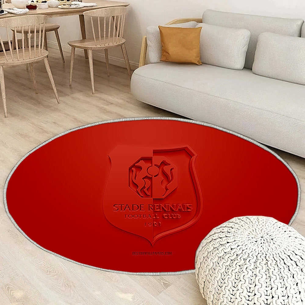 Stade Rennais Fc Tapis Sol - Tapis De Salon, Football Français Tapis Art, Tapis pour la décoration de la maison