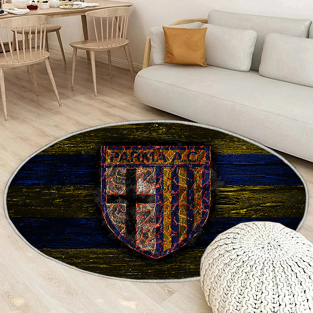 Parma Fc Fire Logo Tapis Sol - Tapis De Salon, Football Grunge Club De Football Italien Tapis Art, Tapis pour la décoration de la maison