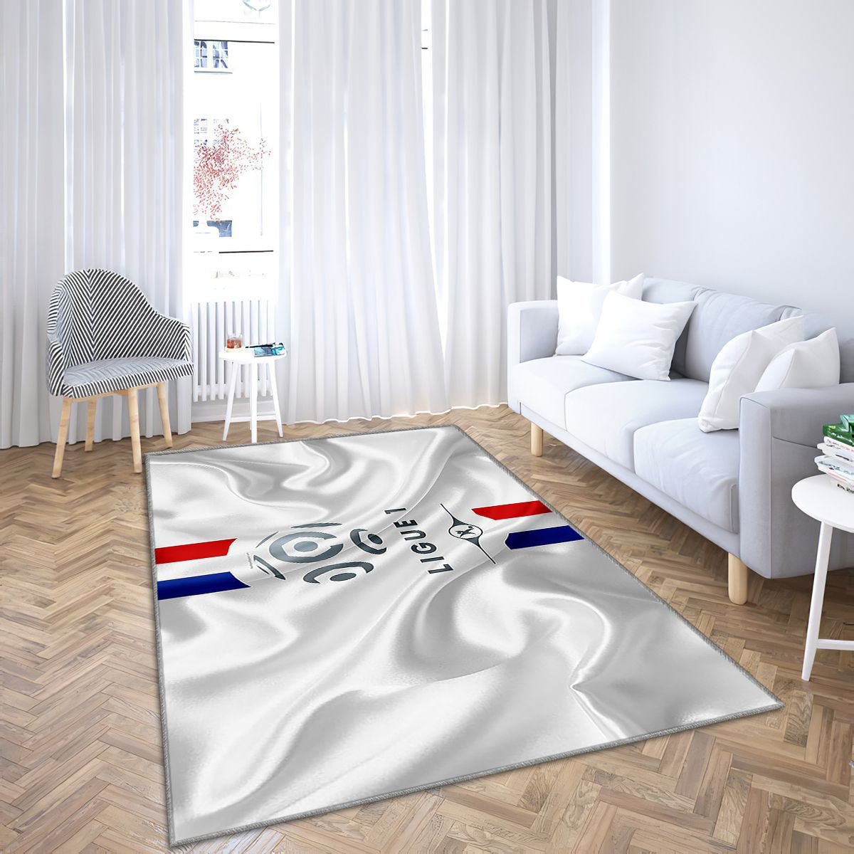 France Ligue 1Drapeau Français Football Français Tapis Sol - Tapis De Salon, Ligue 1 Conforama Tapis Art, Tapis pour la décoration de la maison