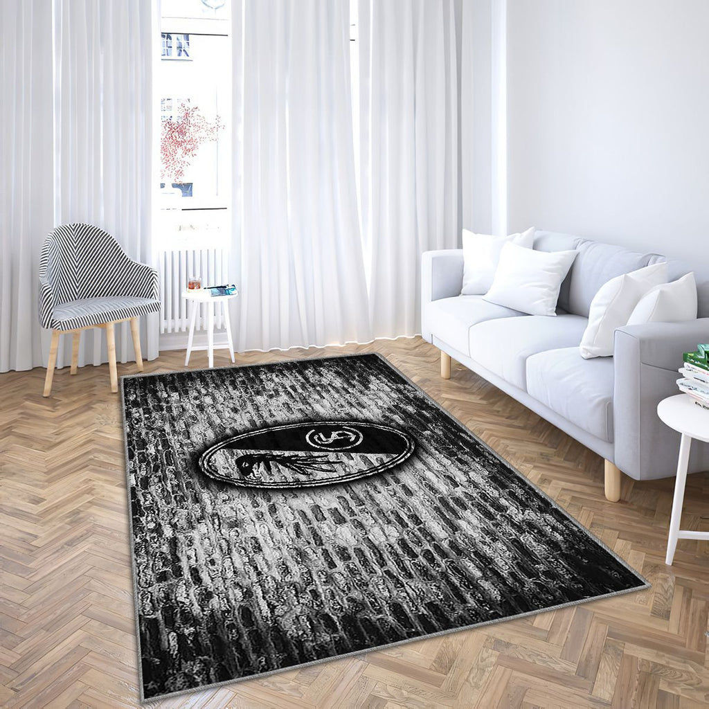 Freiburg Fc Tapis Sol - Tapis De Salon, Mur De Briques Blanches Bundesliga Club De Football Allemand Tapis Art, Tapis pour la décoration de la maison