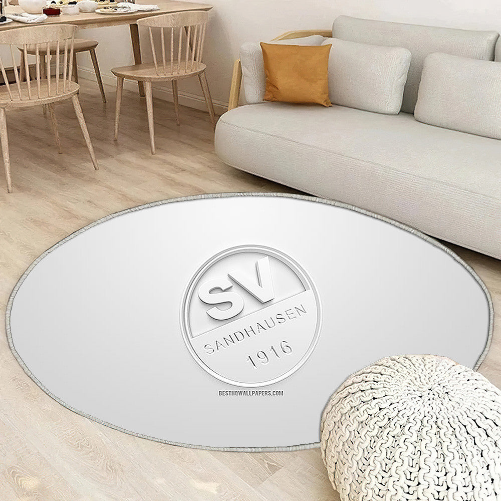 Sv Sandhausen Tapis Sol - Tapis De Salon, Club de football allemand White 3D Tapis Art, Tapis pour la décoration de la maison