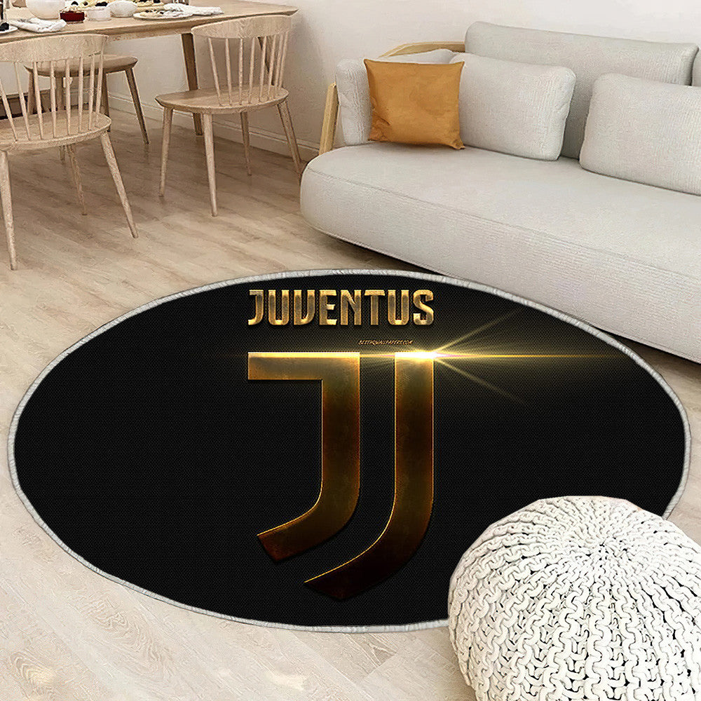 Juventus Fc Tapis Sol - Tapis De Salon, Club de football italien Newneon Light Tapis Art, Tapis pour la décoration de la maison