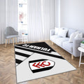 Fulham Fcwhite Black IonEnglish Football Club Tapis Sol - Tapis De Salon, Royaume-Uni Tapis Art, Tapis pour la décoration de la maison