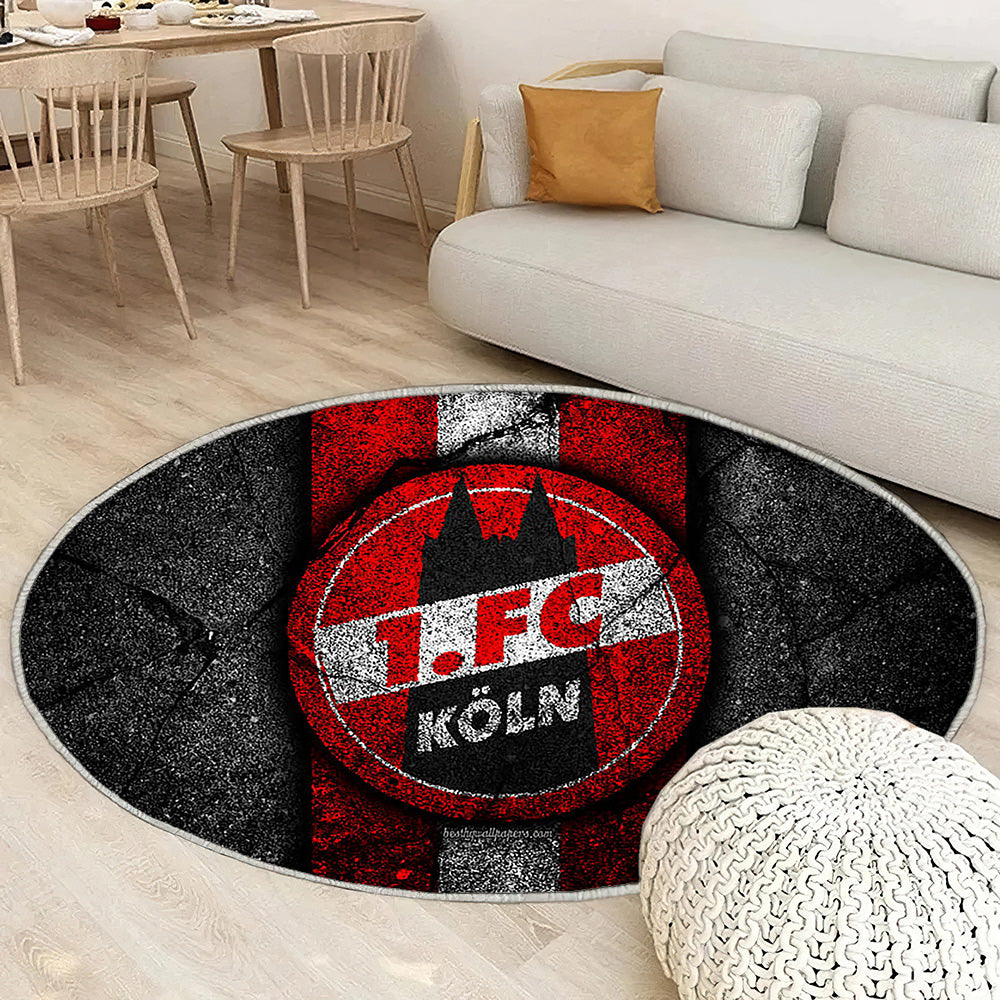 Koln Fc Grunge Tapis Sol - Tapis De Salon, Bundesliga 2Équipe allemande de football Tapis Art, Tapis pour la décoration de la maison