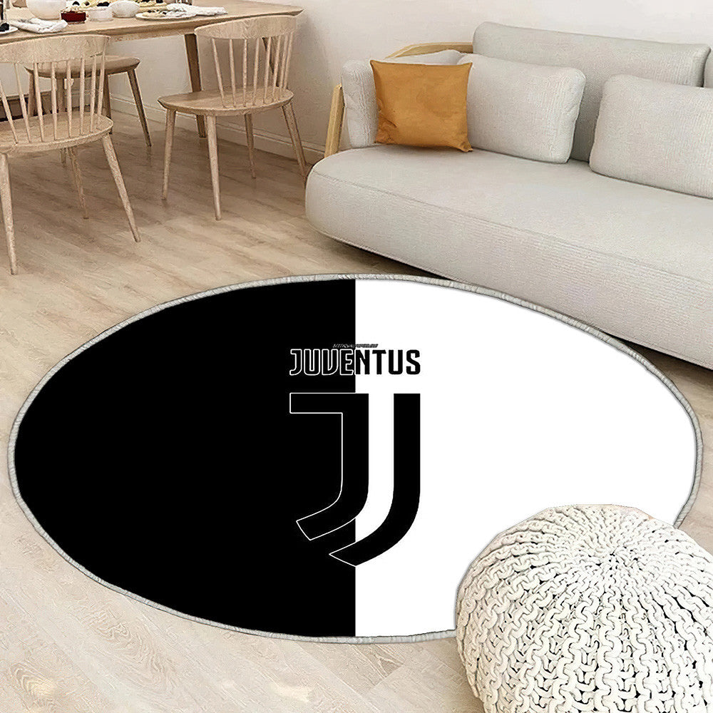 Juventus Fcwhite Noir Serie A Tapis Sol - Tapis De Salon, Club De Football Italien Nouveau Tapis Art, Tapis pour la décoration de la maison