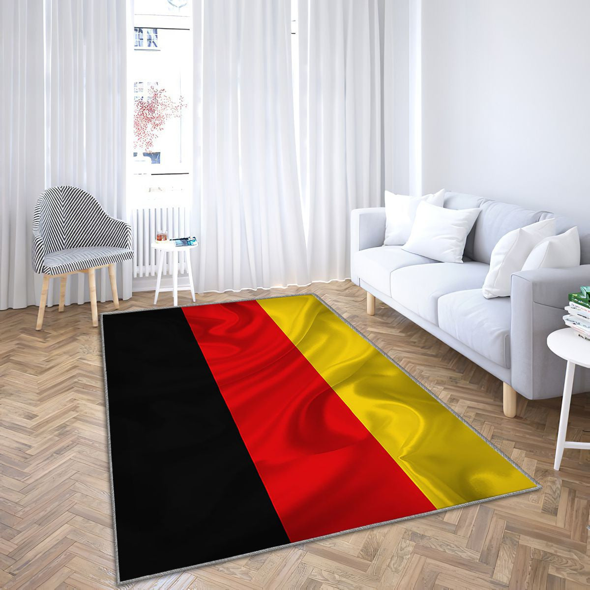 Drapeau allemand Tapis Sol - Tapis De Salon, soie Allemagne Tapis Art, Tapis pour la décoration de la maison