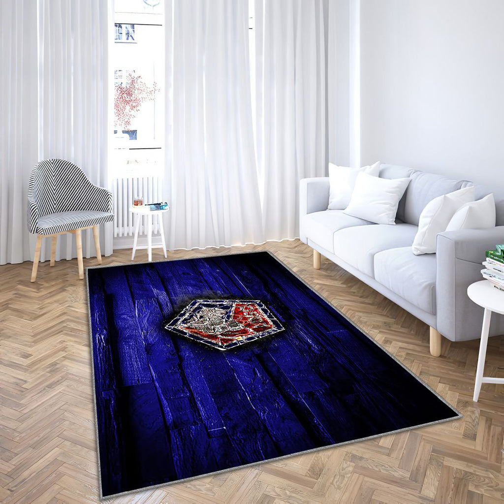 Lille Fc Tapis Sol - Tapis De Salon, Ligue 1 Bleu Football Français En Bois Tapis Art, Tapis pour la décoration de la maison
