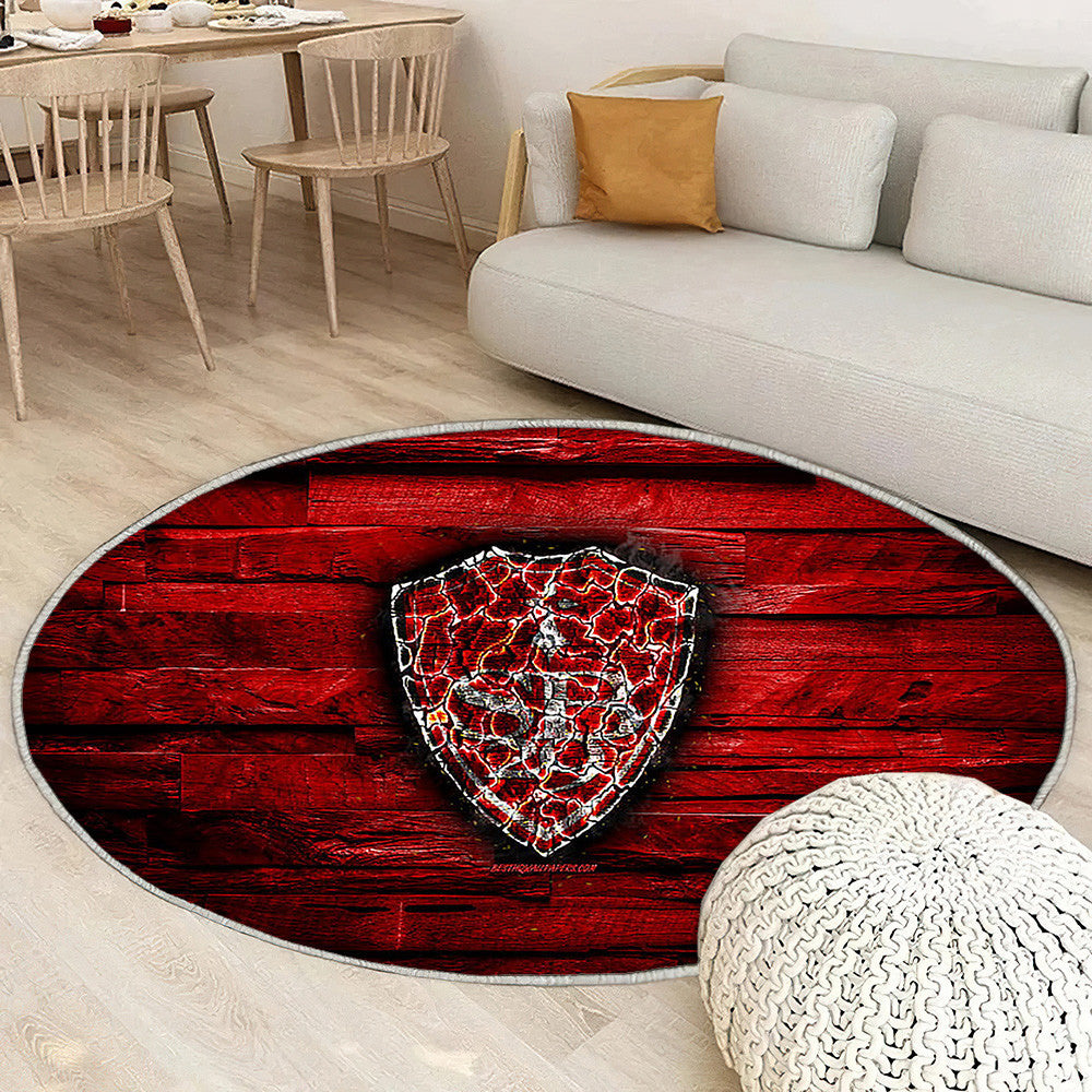 Stade Brestois 29 Fc Tapis Sol - Tapis De Salon, Burningfootball Red Wooden Tapis Art, Tapis pour la décoration de la maison