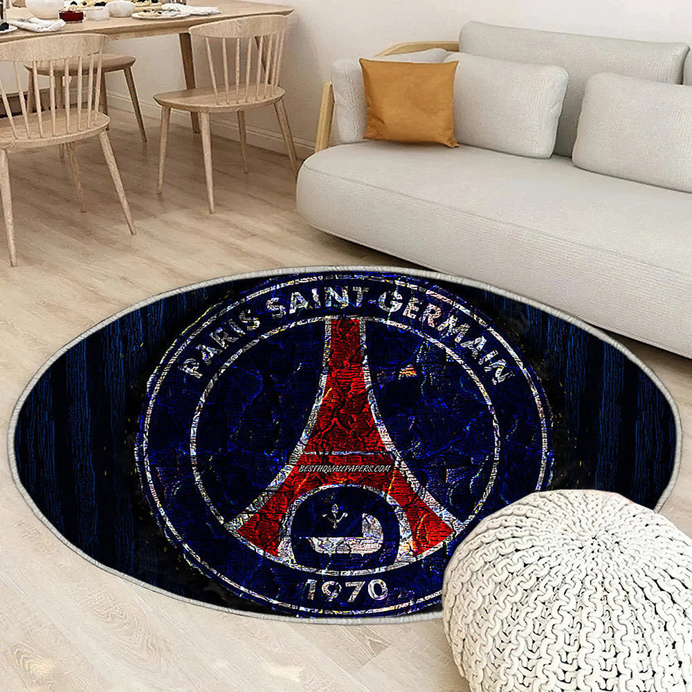 Paris Saint-Germain Tapis Sol - Tapis De Salon, Football Français en Bois Bleu Ligue 1 Tapis Art, Tapis pour la décoration de la maison