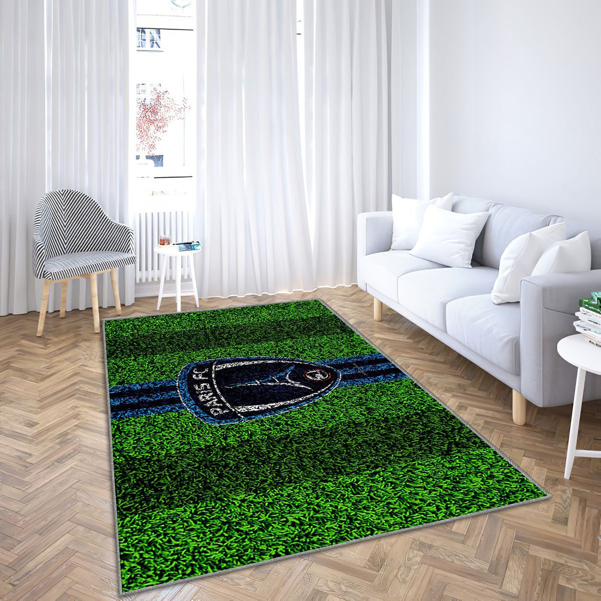 Logo Paris Fc Tapis Sol - Tapis De Salon, Football Français Tapis Art, Tapis pour la décoration de la maison
