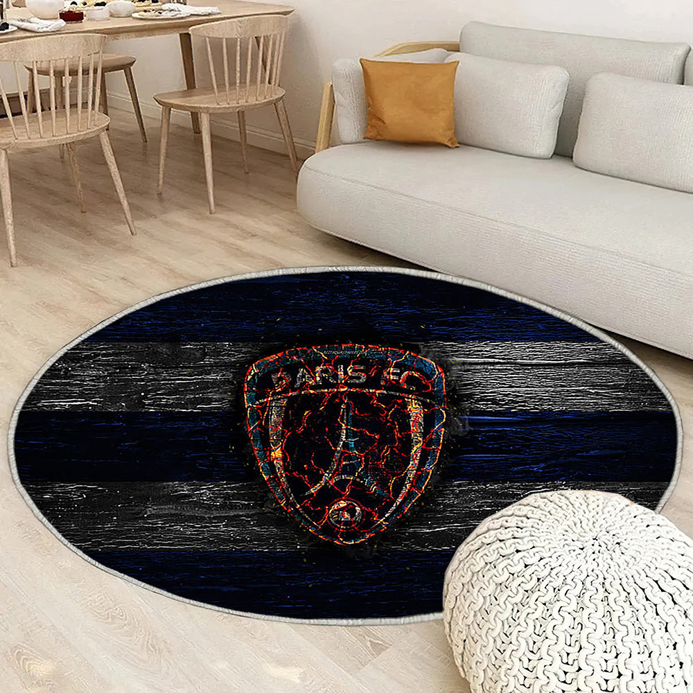 Paris Fc Tapis Sol - Tapis De Salon, Ligue 2 Bleu Et Blancfrançais Football Tapis Art, Tapis pour la décoration de la maison