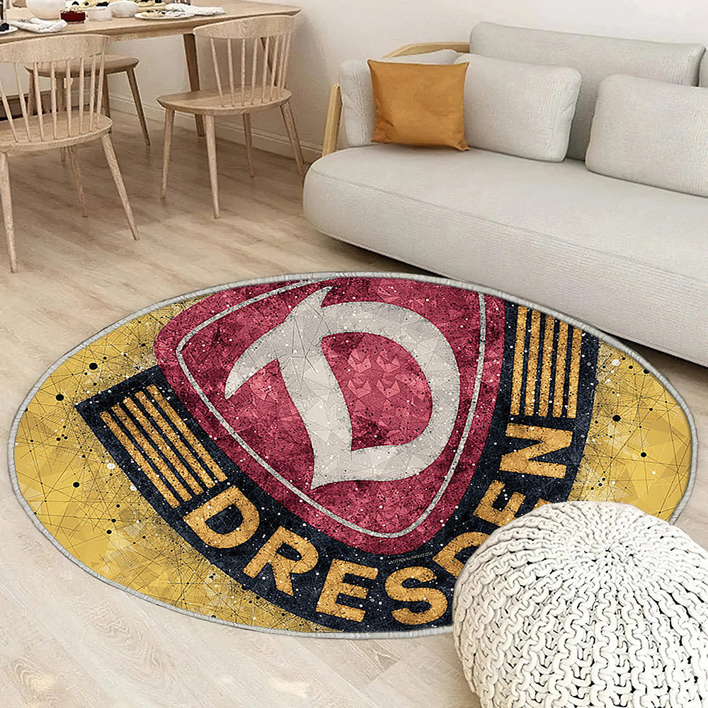Sg Dynamo Dresden Club de Football allemand Dresden Tapis Sol - Tapis De Salon, Football 2 Bundesliga Jaune Tapis Art, Tapis pour la décoration de la maison